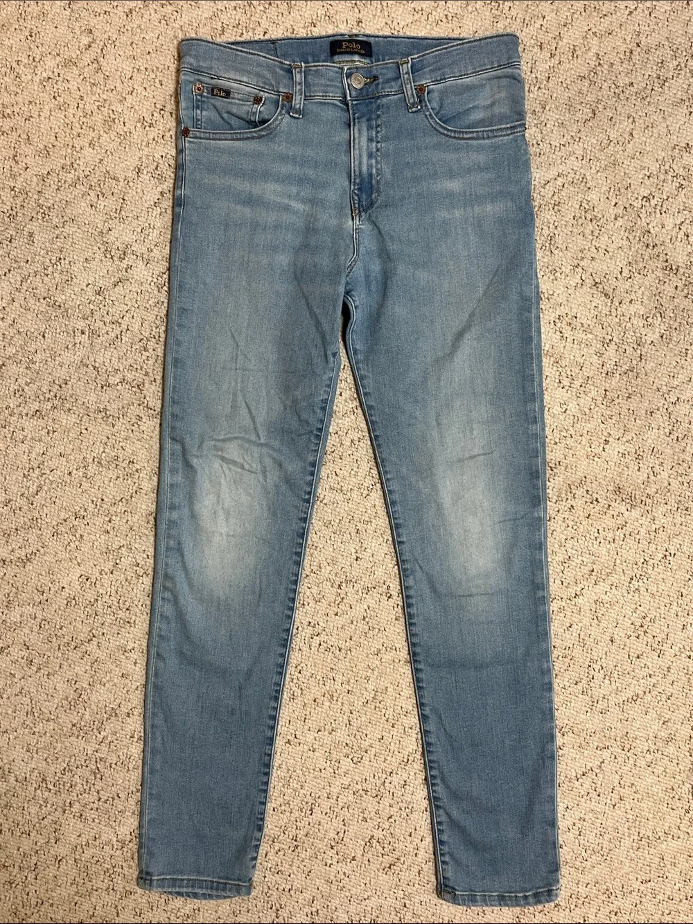 Polo‎ Ralph Lauren Girls The Eldridge Skinny Jeans Size 16 Light Wash